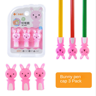 3PCS/Set Cartoon Pen Cap Cap Sleeve Silikonska olovka Zaštitna kapa za olovke Topper Mekana gumena dekoracija za djecu školarce Stacionar