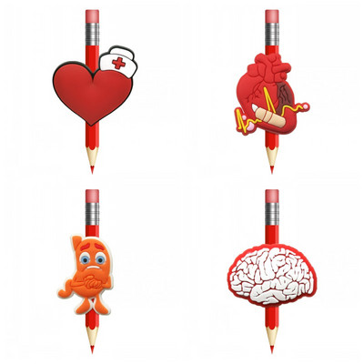 8-10 komada slatkih medicinskih potrepština PVC kapice za olovke Poklopac za olovke Uredski pribor Zavoj Poklopac za pilule Slamka Stetoskop Šarm Poklon za liječnika