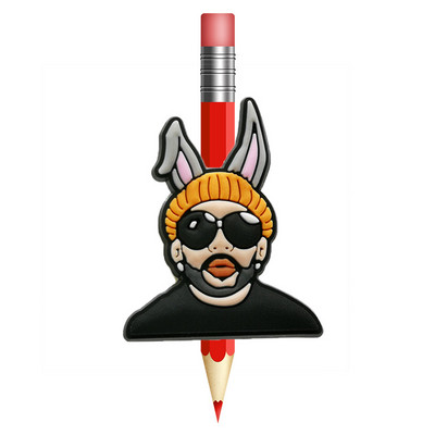 1 bucăți drăguț câini leu paie Topper previne rularea creion din PVC capac Suport creion capac paie cadou student papetărie birou