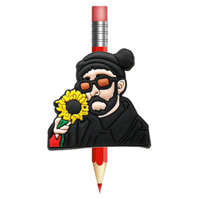 1 bucăți drăguț câini leu paie Topper previne rularea creion din PVC capac Suport creion capac paie cadou student papetărie birou