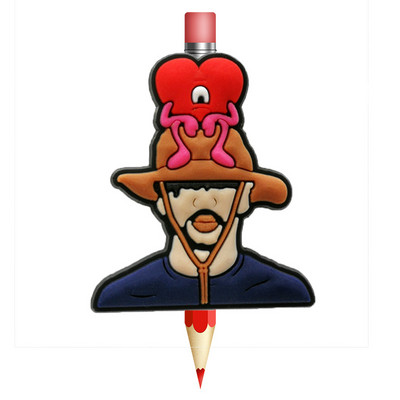 1 bucăți drăguț câini leu paie Topper previne rularea creion din PVC capac Suport creion capac paie cadou student papetărie birou