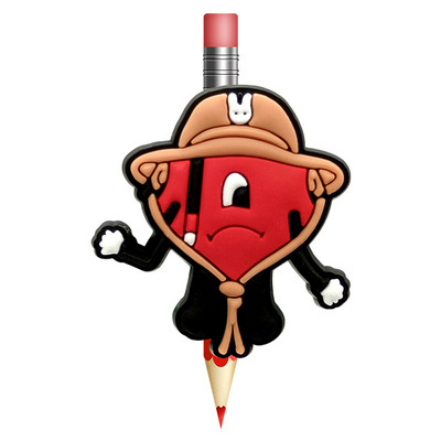 1 bucăți drăguț câini leu paie Topper previne rularea creion din PVC capac Suport creion capac paie cadou student papetărie birou