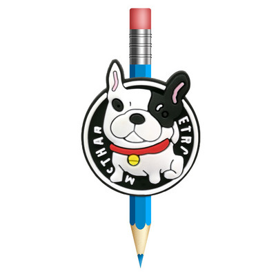 1 buc. Animale drăguțe câini paie Toppers PVC creion capac stilou suport creion paie șapcă studenți copii cadou birou Papetarie