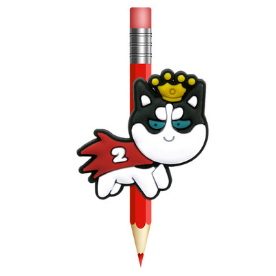 1 buc. Animale drăguțe câini paie Toppers PVC creion capac stilou suport creion paie șapcă studenți copii cadou birou Papetarie