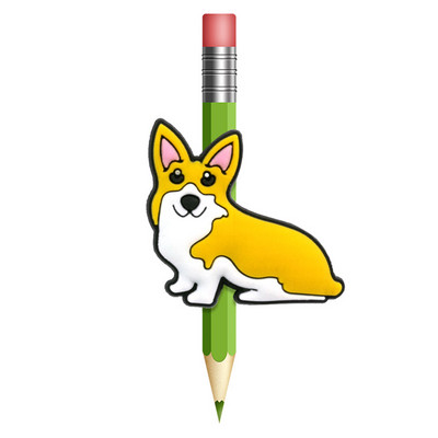 1 buc. Animale drăguțe câini paie Toppers PVC creion capac stilou suport creion paie șapcă studenți copii cadou birou Papetarie