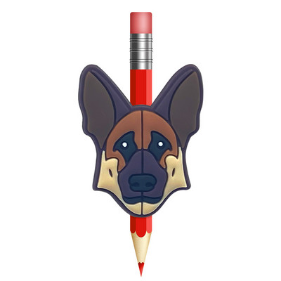 1 buc. Animale drăguțe câini paie Toppers PVC creion capac stilou suport creion paie șapcă studenți copii cadou birou Papetarie