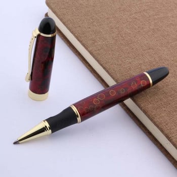 JINHAO 450 χρυσό μεταλλικό δώρο κλασικό κόκκινο λουλούδι Ice Trim Rollerball στυλό