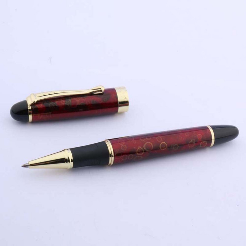 JINHAO 450 kuldne metallist kingitus klassikaline punane Jäälill Trim Rollerball Pen