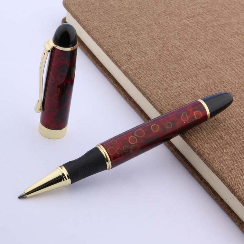 JINHAO 450 kuldne metallist kingitus klassikaline punane Jäälill Trim Rollerball Pen