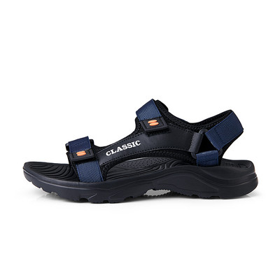 Casual Sport Sandal Man Αντιολισθητικά Ανθεκτικά Ανοιχτά Δάχτυλα Summer Beach Άνετα Flat Slides Κλασικό Σανδάλι ελαφρύ μπλε ανδρικά παπούτσια