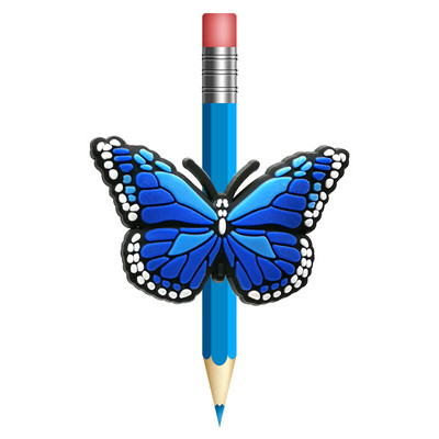 1 KOM Leptir slamnati vrh sprječava kotrljanje PVC navlaka za olovke Držač za olovke Slamnata kapa Poklon za studente Uredski papirić Poklon za djecu