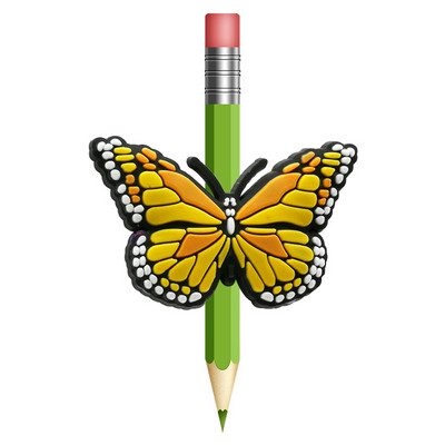 1 KOM Leptir slamnati vrh sprječava kotrljanje PVC navlaka za olovke Držač za olovke Slamnata kapa Poklon za studente Uredski papirić Poklon za djecu