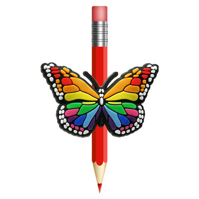 1 KOM Leptir slamnati vrh sprječava kotrljanje PVC navlaka za olovke Držač za olovke Slamnata kapa Poklon za studente Uredski papirić Poklon za djecu