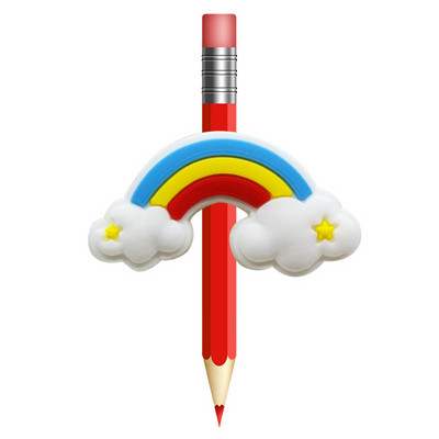 1 KOM Rainbow Straw Topper Sprječava kotrljanje PVC Pig Duck Pencil Cover Držač olovke Slamnata kapa Studentski poklon Uredski papir