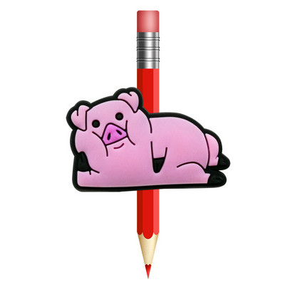 1 KOM Rainbow Straw Topper Sprječava kotrljanje PVC Pig Duck Pencil Cover Držač olovke Slamnata kapa Studentski poklon Uredski papir