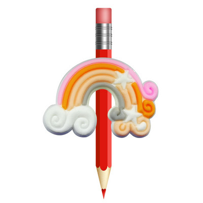 1 KOM Rainbow Straw Topper Sprječava kotrljanje PVC Pig Duck Pencil Cover Držač olovke Slamnata kapa Studentski poklon Uredski papir