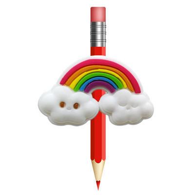 1 KOM Rainbow Straw Topper Sprječava kotrljanje PVC Pig Duck Pencil Cover Držač olovke Slamnata kapa Studentski poklon Uredski papir