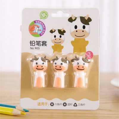 1 komplekt Cartoon kummist pliiatsikork Armas porgandjänku kaitsev pliiatsikate lastele kingituseks pliiatsikorgid pikendusega kirjatarbed