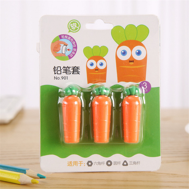 1 set capac de creion din cauciuc cu desene animate, capac de protecție pentru creion, drăguț, iepuraș de morcov, cadou pentru copii, capace de creion de extensie, articole de papetărie