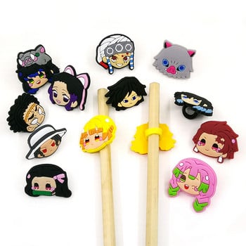 8PCS Hot Cartoon Motion Picture PVC Straw Toppers Капачка за молив Shool&Office Цветове Капак за писалка Детски подарък Ученици Канцеларски материали