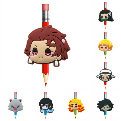 8KOM Vruće crtane filmske PVC slamnate kape za olovke Školske i uredske boje Poklopac za olovke Poklon za djecu Dopisnice za studente