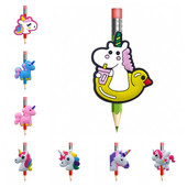 1 KOM Unicorn Ljetni slamnati vrhovi PVC kapa za olovke Poklopac za olovke Stalci za olovke Školske torbice Studenti Privjesci Slamnati stetoskop privjesci