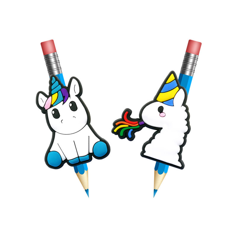 1 KOM Unicorn Ljetni slamnati vrhovi PVC kapa za olovke Poklopac za olovke Stalci za olovke Školske torbice Studenti Privjesci Slamnati stetoskop privjesci