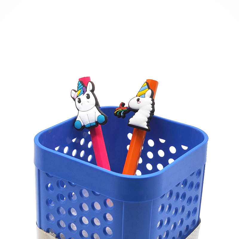 1 KOM Unicorn Ljetni slamnati vrhovi PVC kapa za olovke Poklopac za olovke Stalci za olovke Školske torbice Studenti Privjesci Slamnati stetoskop privjesci