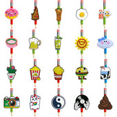 1 buc. Capace de creion din PVC, stil casual, cartofi prajiti, burger, lapte, oua, capac pentru stilou, paie, papetărie, pentru studenți, farmec cu stetoscop DIY