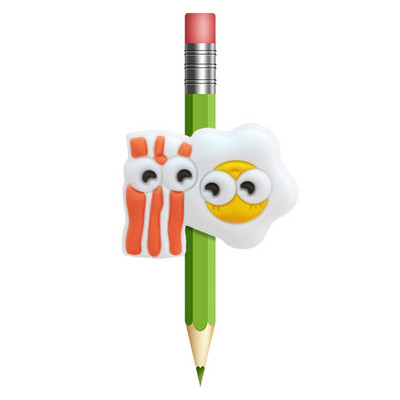 1 buc. Capace de creion din PVC, stil casual, cartofi prajiti, burger, lapte, oua, capac pentru stilou, paie, papetărie, pentru studenți, farmec cu stetoscop DIY