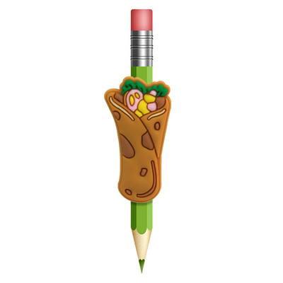 1 buc. Capace de creion din PVC, stil casual, cartofi prajiti, burger, lapte, oua, capac pentru stilou, paie, papetărie, pentru studenți, farmec cu stetoscop DIY