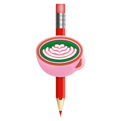 1 buc. Capace de creion din PVC, stil casual, cartofi prajiti, burger, lapte, oua, capac pentru stilou, paie, papetărie, pentru studenți, farmec cu stetoscop DIY