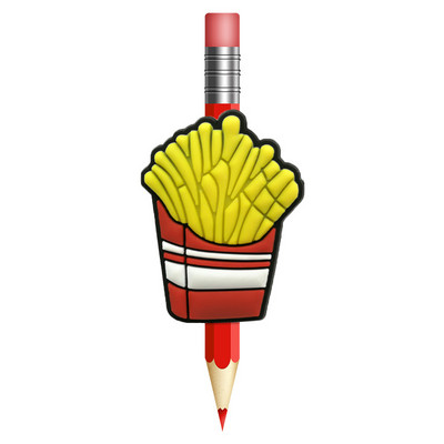 1 buc. Capace de creion din PVC, stil casual, cartofi prajiti, burger, lapte, oua, capac pentru stilou, paie, papetărie, pentru studenți, farmec cu stetoscop DIY