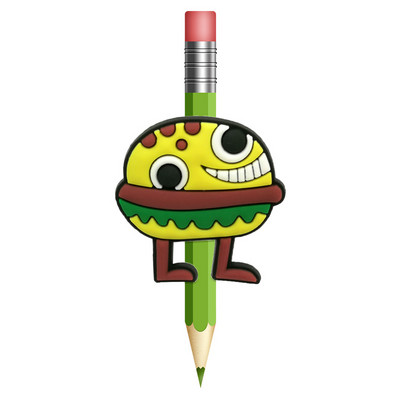 1 buc. Capace de creion din PVC, stil casual, cartofi prajiti, burger, lapte, oua, capac pentru stilou, paie, papetărie, pentru studenți, farmec cu stetoscop DIY