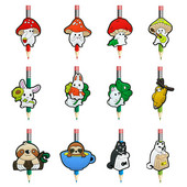 1 KOM Kawaii Sloth Straw Toppers Sprječava kotrljanje PVC kapa za olovke Poklopac za olovke Držač za olovke Slamnata kapa Studentski poklon Uredski materijal