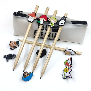 1 τεμ Kawaii Sloth Straw Toppers Prevents Rolling Κάλυμμα στυλό με καπάκι μολυβιού PVC Θήκη μολυβιού Ψάθινο καπάκι φοιτητικό δώρο Χαρτικά γραφείου