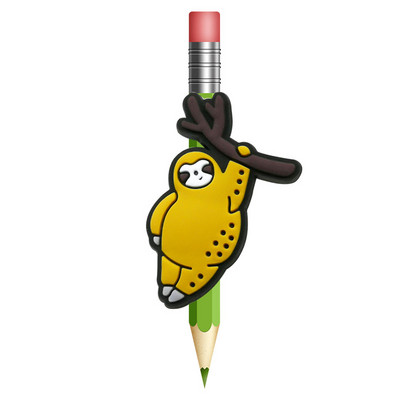 1 KOM Kawaii Sloth Straw Toppers Sprječava kotrljanje PVC kapa za olovke Poklopac za olovke Držač za olovke Slamnata kapa Studentski poklon Uredski materijal