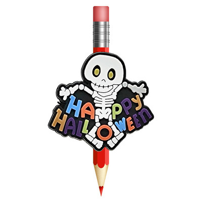 1 buc. Topper de paie de Halloween previne rularea capacului de creion din PVC Suport creion capac de paie cadou pentru student Papetarie de birou