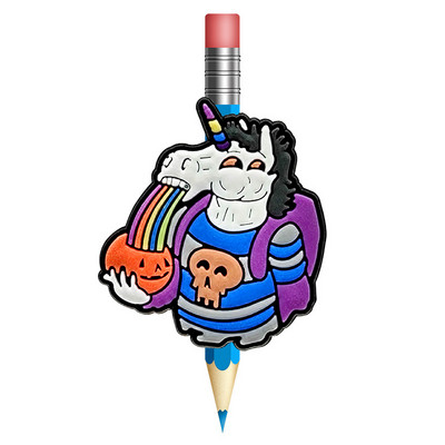 1 buc. Topper de paie de Halloween previne rularea capacului de creion din PVC Suport creion capac de paie cadou pentru student Papetarie de birou