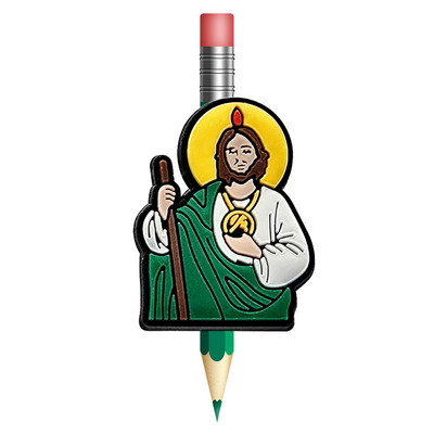 1 buc. Topper de paie pentru religie Previne rularea Fecioarei Maria PVC capac pentru creion Suport pentru creion capac de paie cadou pentru student Papetarie de birou