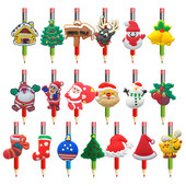 1 KOM Božićni slamnati poklopci PVC kapa za olovke Poklopac za olovke Stalci za olovke Školske torbice Studenti Privjesci Slamnati stetoskop privjesci