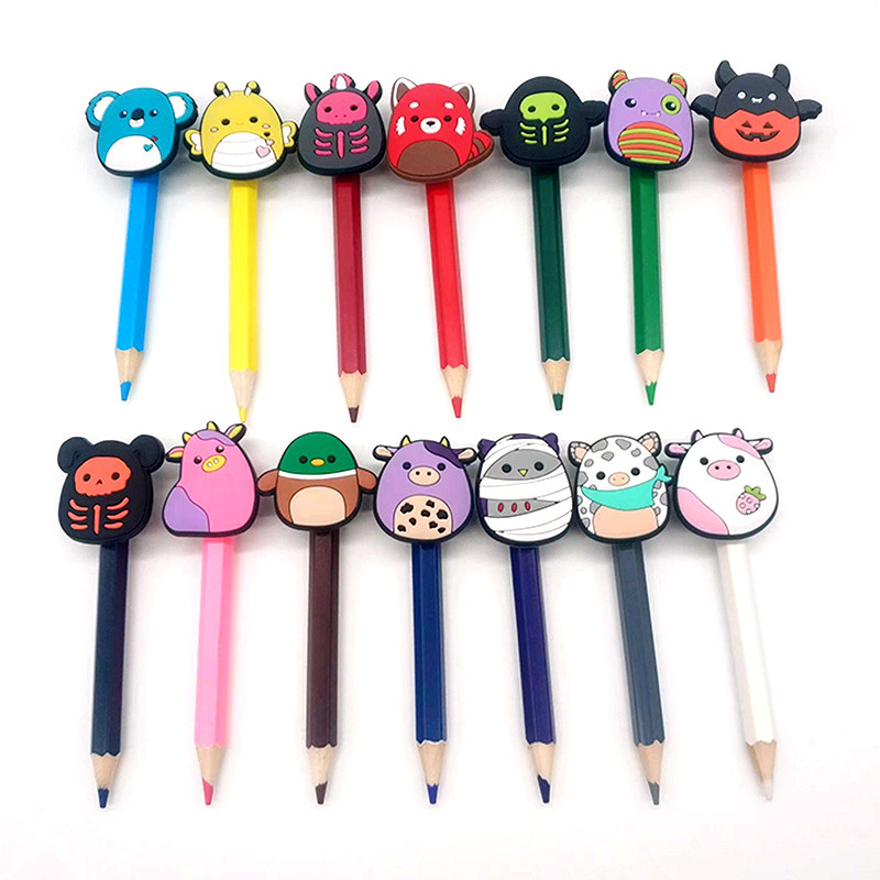 1 KOM Kawaii Dolls Slamnati poklopac sprječava kotrljanje PVC navlaka za olovke Držač olovki Slamnata kapa Poklon za studente Uredski papir na veliko