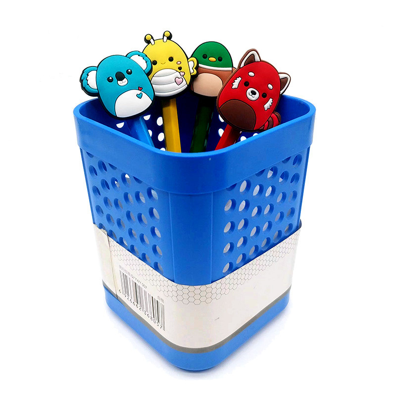 1 KOM Kawaii Dolls Slamnati poklopac sprječava kotrljanje PVC navlaka za olovke Držač olovki Slamnata kapa Poklon za studente Uredski papir na veliko