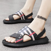 2022 m. vasara Naujos vyriškos šlepetės Madingos kvėpuojančios basutės lauke neslystančios paplūdimio sportiniai batai Patogūs laisvalaikio šlepetės