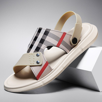 2022 m. vasara Naujos vyriškos šlepetės Madingos kvėpuojančios basutės lauke neslystančios paplūdimio sportiniai batai Patogūs laisvalaikio šlepetės