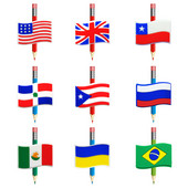 1 KOM Nacionalne zastave Slamnati vrh sprječava kotrljanje PVC kapica za olovke Poklopac za olovke Držač za olovke Slamnata kapa Studentski poklon Uredski papir