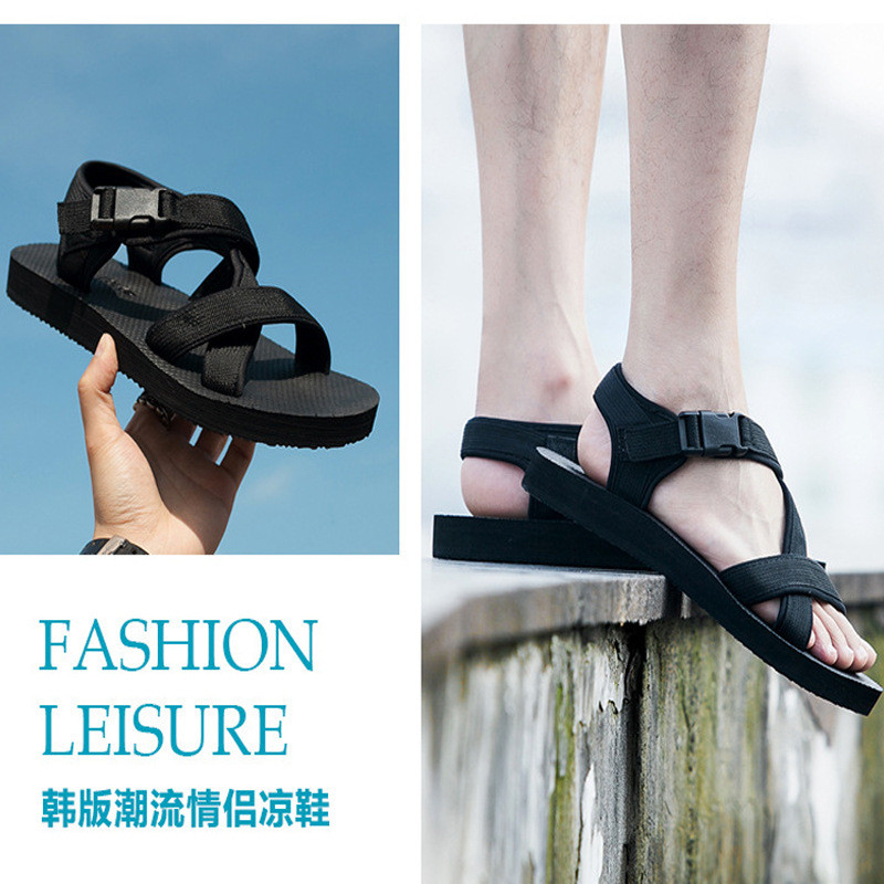 2020, Sandale pentru bărbați ușoare, pantofi de plajă de vară, pantofi de cuplu, anti-alunecare, cu vârf deschis, sandale pentru bărbați, papuci de plajă, mărimea 35-44 NANLX28