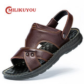 Kuumad brändi ehtsast nahast meeste kingad hingavad meeste sandaalid õues rannasussid Meeste jalanõud Moodsad sandaalid 2022 suvi