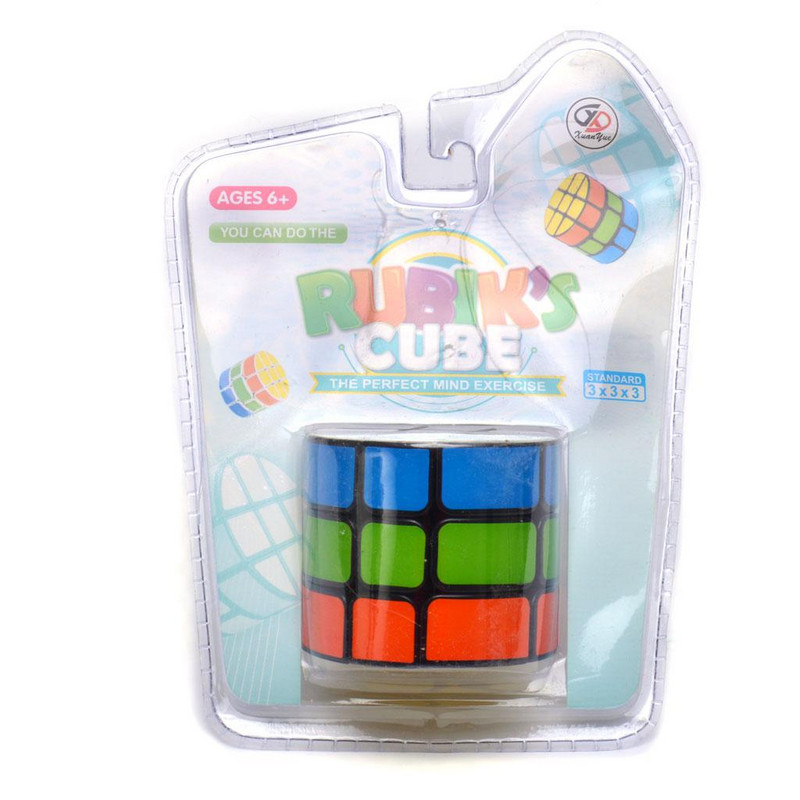Кубче  Цилиндър, Тип Рубик,  Пластмасово,, Многоцветно