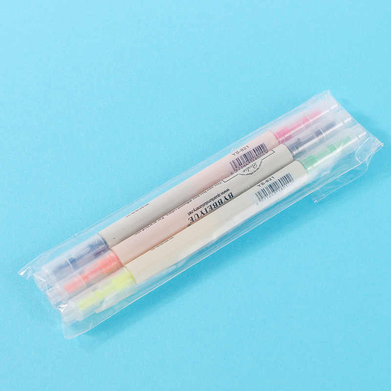 3 kom/pakiranje s dvostrukom glavom 6 boja markera umjetnički markeri fluorescentna olovka u boji Fini Liner školski uredski pribor